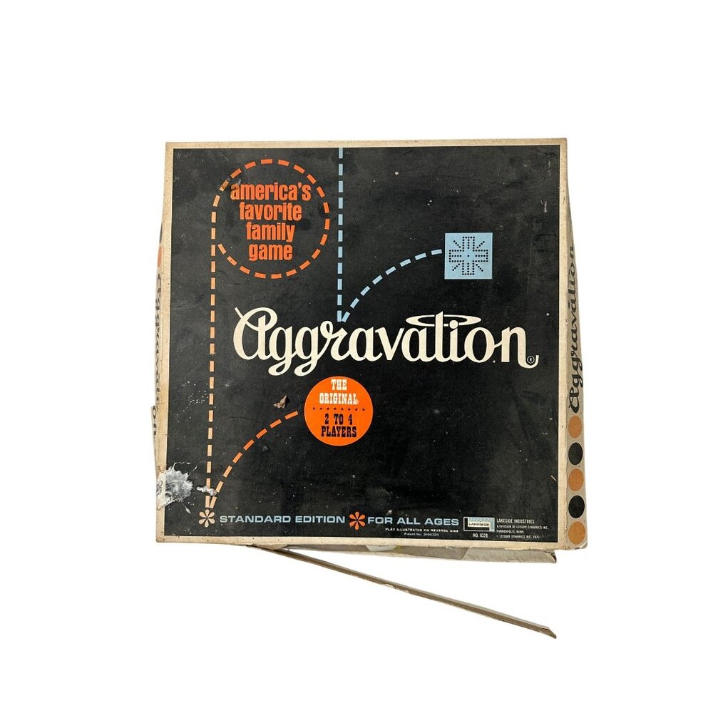 Aggravation Board Game By Lakeside 1970 Standard Edition Complete Set Vintage